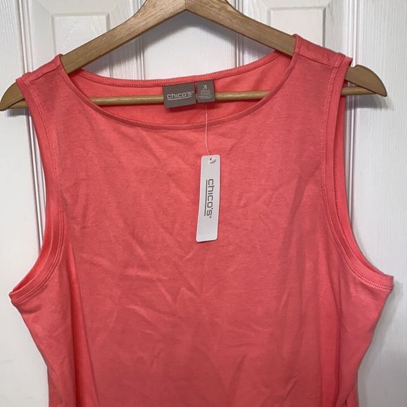 Chico's Women's Dropped Armhole Pink Tank Top Size XL. I did remove tag. - Picture 2 of 7